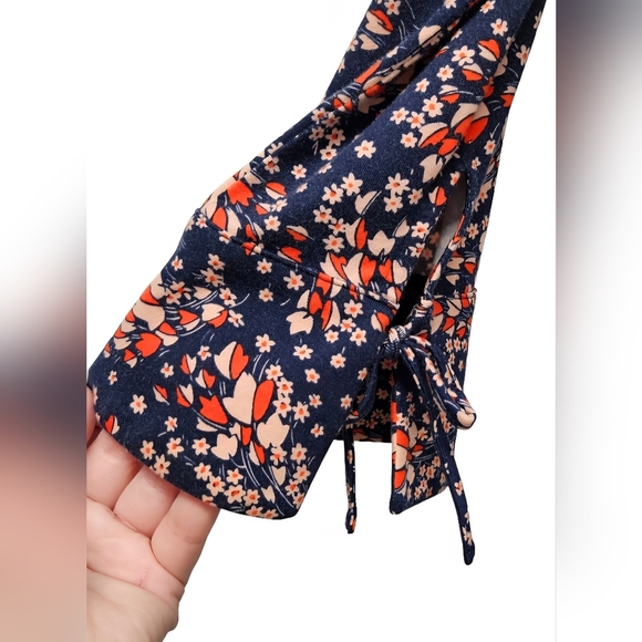 Boden Scoopneck Floral Dress Navy Pockets Mini Office Casual Size US 4P - Picture 3 of 16